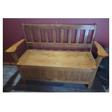 Wooden Bench w/ Storage