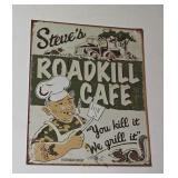 Roadkill Cafe Metal Sign