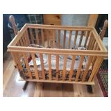 Handmade Wooden Doll Crib