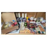 Large Assortment of Candles & Holders