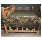 Wooden Log Bed Frame