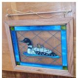Stained Glass Loon Decor
