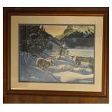 M. Visser Signed Wolf Print