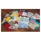 Assorted Fabric and Tableware