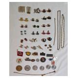 Cuff Links, Jewelry, Pins and Collectible Coins