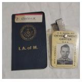 Naval Air Development Center Badge & Due Stamps