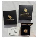 US Mint 2014 Baseball Hall of Fame $5 Gold Coin