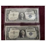2- $1.00 Silver Certificates