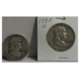 2- Franklin 1/2 Dollar Coins #1