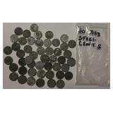 50- 1943 Steel Pennies