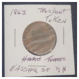 1863 S. Steintelo Merchant Token Nassau St. NY