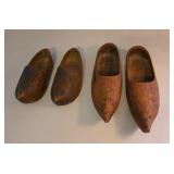 Vintage Wooden Shoes & Duck Toy