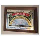Leroux Mirrored Advertising Sign