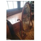 Wooden Dresser w/ Mirror