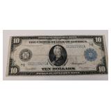 1913 US $10 Federal Reserve Note