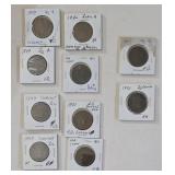 1849 & 1851 US Large One Cent Pieces