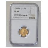 1988 US Gold $5 Coin NGC Graded
