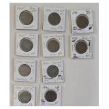 1845 & 1846 US Large One Cent Pieces