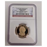 2007 S US $1 Coin NGC Graded - John Adams