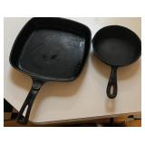 2- Cast Iron Pans Wagner & Unknown