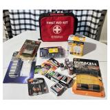 Batteries & First Aid Kit