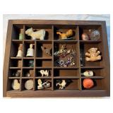 Kick Knack  Display W/ Contents