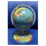 Vintage Litho. Globe W/ Zodiac Calendar