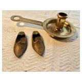 Brass Slipper Cig. Ashtrays