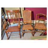 2- Wood Rocking Chairs & Chair
