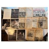 NASA Moonwalk Pics. W/ Newspapers