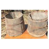 Vintage Wooden Sap Buckets