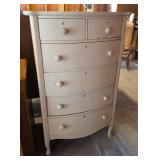 5 Drawer White Wooden Dresser