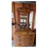 Decorative Wooden Dresser w/ Mirror