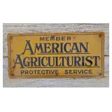 American Agriculturist Metal Sign