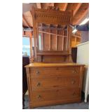 3 Drawer Wooden Dresser w/ Mirror