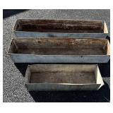3- Galvanized Flower Planters
