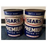 2- Sears Oil Cans (Full) #2