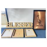 Giraffe Art & Wood Hanging Decor
