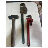 Pipe Wrenches & Hammer