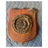 U.S.S. Yosemite Plaque W/ Brass Emblem