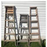 3- Wood Step Ladders