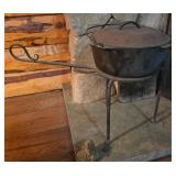 Cast Iron Cauldron and Stand