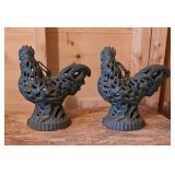 Cast Iron Chicken Candle Decor