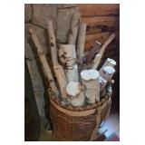 Vintage Pack Basket & Wood Decor
