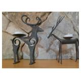 Metal Deer Candle Decor