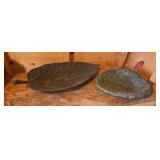 Metal and Stone Leaf Decor
