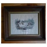 Framed Trenton Falls Lithograph
