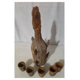 Wood Bark Decanter