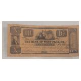 1832 Bank of W. Florida Reproduction $10 Note