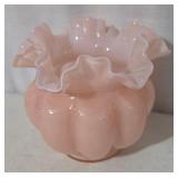 Pink Ruffled Melon Bowl